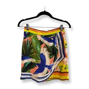 Farm Rio silk skirt XS.